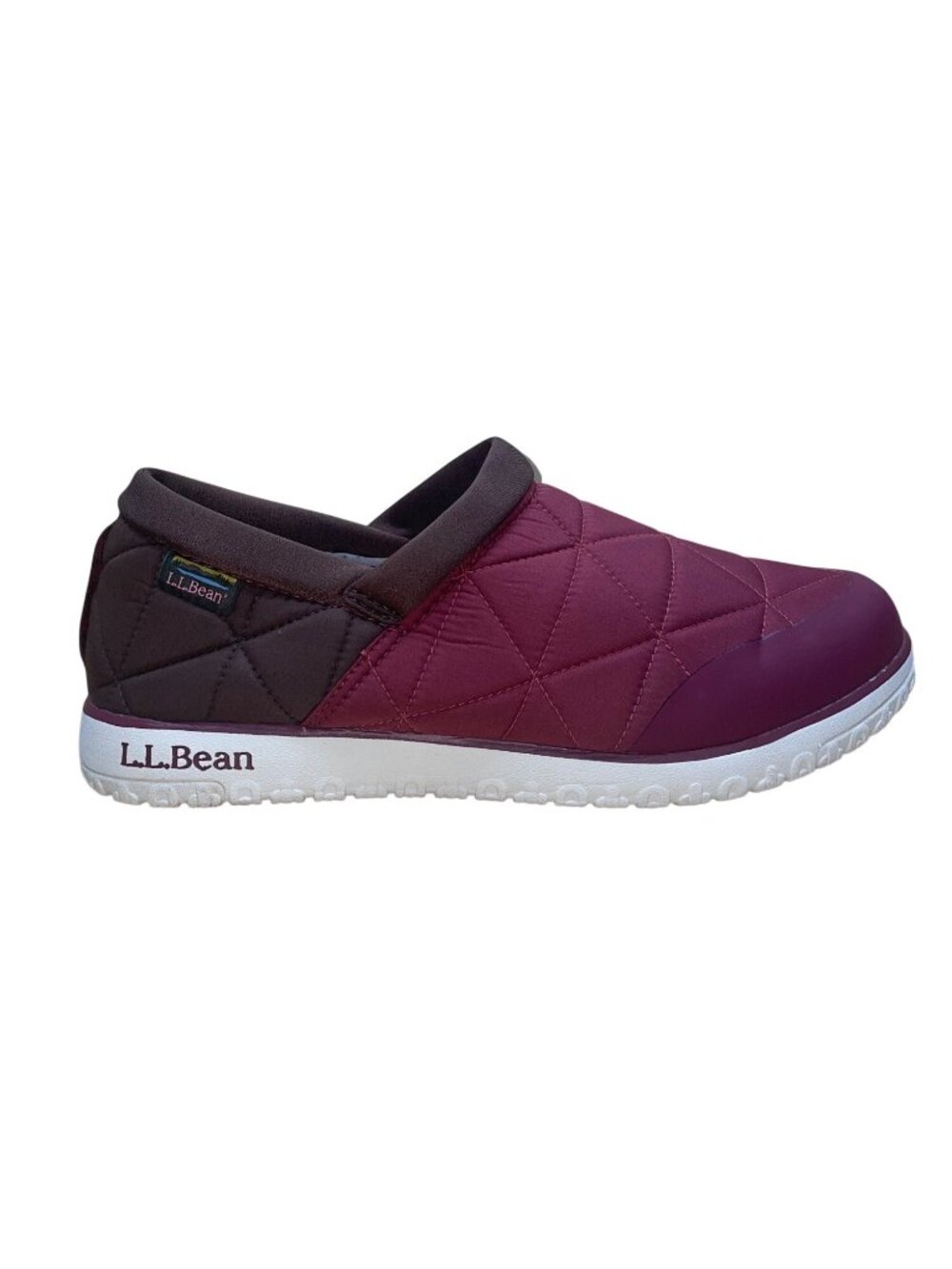 L.L.Bean Men’s Red Dark Earth Nylon Ultralight PrimaLoft Slip-On Shoes Size 12M
